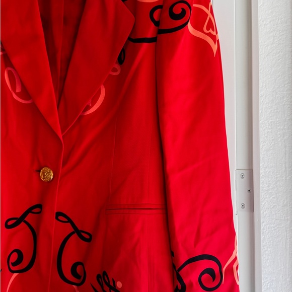 Vintage Escada Margaretha Ley Silk Blazer Red - Picture 7 of 8